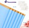 waterproof floral wrapping paper for bouquets,DIY Florist Supplies Packaging Paper with satin ribbon for Wedding,Birthday,Valentine's Day(Blue